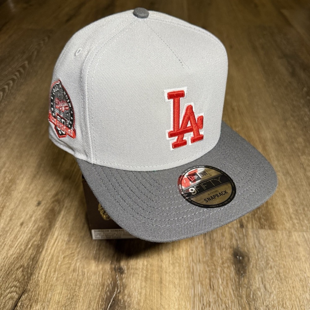 Los Angeles Dodgers Snapback A-Frame Hat New Era Cap Cool Gray Red Graphite MLB